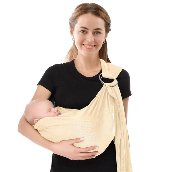 Water Ring Sling Baby Carrier, Adjustable Lightweight Breathable Newborn Carrier Sling for