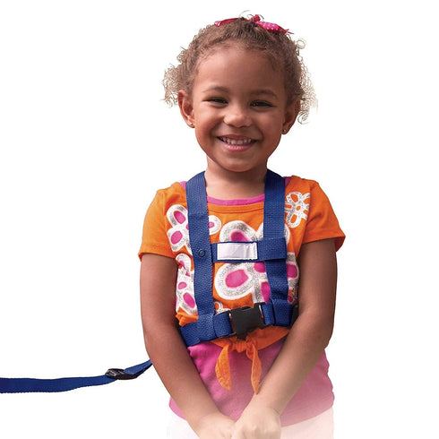Baby Buddy Deluxe Safety Harness, Adjustable Tether and Chair Restraint Straps, for Ages 9 Months to 4 Years, Black