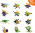 12 PCS Pre Filled Easter Eggs with Insect Building Blocks, Mini Toys for Kids Party Favors and Basket Stuffers