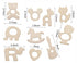 Baby Teething Toys Penta Angel 10Pcs Natural Wooden Teething Animal Rings for Newborn Toddler Infant (10)