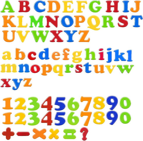 RAEQKS Magnetic Letters Numbers Alphabet ABC Colorful 123 Refrigerator Magnets for Preschool Learning Toy Set