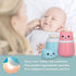 Entatial 2 Body Powder Container, Fine Powder Cartoon Bear Powder Puff Box Pcs No Irritation Durable for Adult