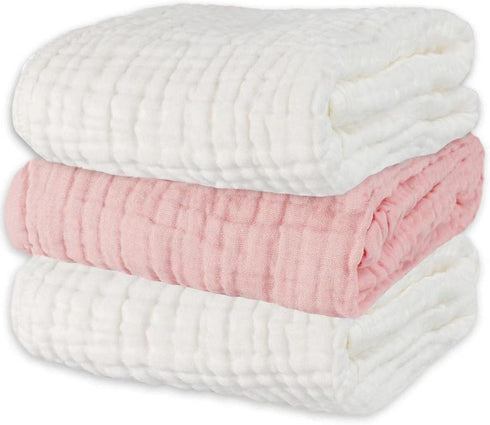 Baby Towels Muslin Bath Towel 3Pack Infant Towels for Newborn Boy Girl