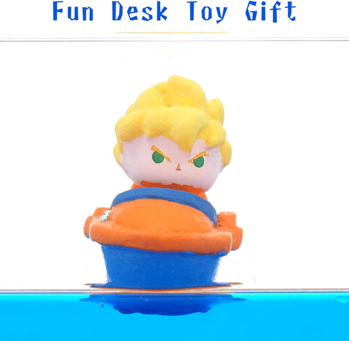 Anime Figure Merch Unsinkable Ship Model Boat in a Bottle BoxNon Sinking Acrylic Cruise Ship Fluid Drift Bottle Desk