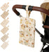 PLGEBR Mommy Portable Bag for Stroller,Refillable Floral Baby Wipe Holder Quilted Wipe Pouch with Lanyard for Travel