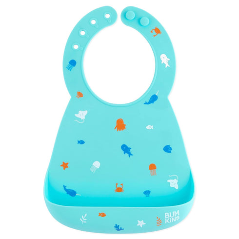 Bumkins Bibs, Silicone Pocket for Babies, Baby Bib for Girl or Boy,