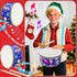Set,8 Inch Strap,2 Kid Drum Wooden Drum Toys,Sensory Educational Musical Instrument Toy with Adjustable Drumsticks