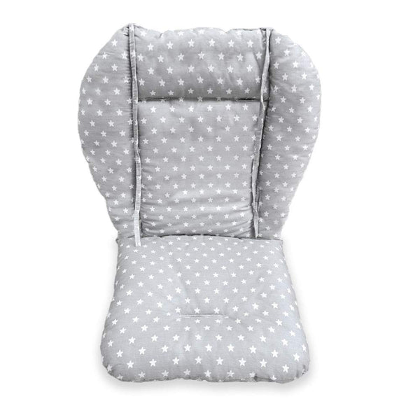 High Chair Cushion, Soft and Comfortable Baby High Chair Pad/Seat Cushion, Light and Breathable (Gray Background Stars
