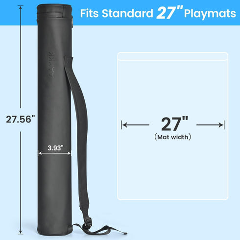 Waterproof PU Tube Carrying Soft Bag - Flexible Cylinder Storage for Mahjong Mat, Board Game Playmat, Texas Hold'em