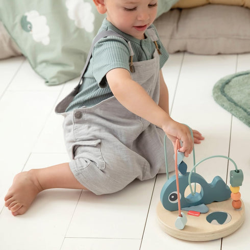 Done by Deer Wally Bead Maze - Educational Toy for Kids, Ocean Blue Theme for Fine Motor Skill Development
