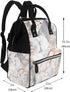 DWVTSLH Backpack Mummy Backpack White Marble Rose Gold Diaper Bag Multifunction Nappy Bags Waterproof Large Capacity