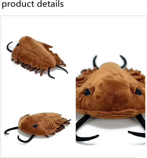 Tiny Heart Simulation Ryder Ridge Trilobite Plush Toy - 15.74inch Super Soft Realistic Stuffed Animal for Kids