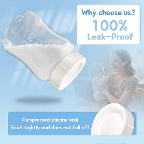 MaiTianna 4pcs Wide Bottle Caps Compatible for Wide-Neck Natural Flow Dr Brown Bottles,BPA Free Travel and Storage Baby
