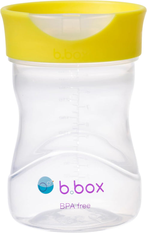 b.box Toddler Training Cup, Free Flow Opening, BPA Free, Dishwasher Safe, Ages 12+ Months, Lemon, 8oz