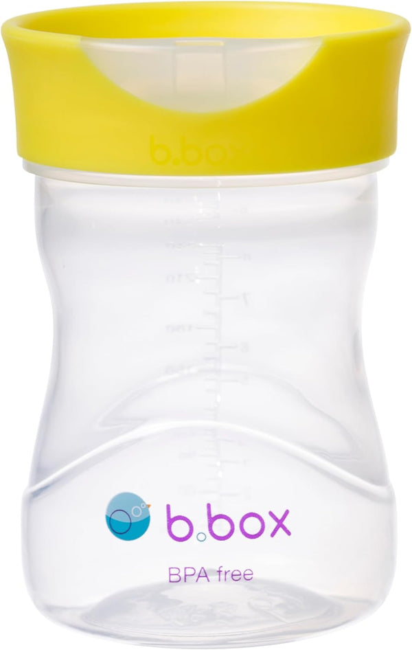 b.box Toddler Training Cup, Free Flow Opening, BPA Free, Dishwasher Safe, Ages 12+ Months, Lemon, 8oz