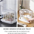 Luxshiny Handheld Bottle Organizer with Lid Large Transparent Storage Box for Milk Bottles Pacifiers and Dishes