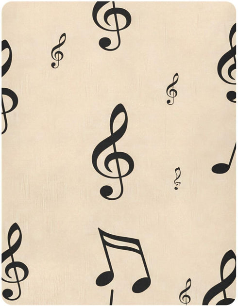 Gravopti 39X27 Inch Music Notes Crib Sheets for Girls and Boys, Soft Breathable Cotton Crib Sheets for Toddler Bed