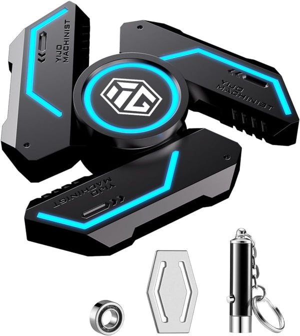 Fidget Spinners Toy, Stress Anxiety ADHD Relief Spinner Gifts for Adults and Kids, Metal Finger Hand Toy with Luminous