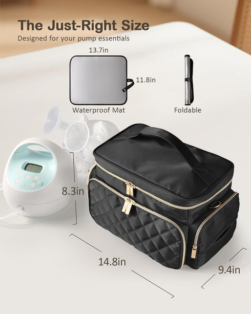 S1/S2, Set, 10 24mm Breast Pump Bag Kit for Spectra Pumping Bag with Bottle Brush Flange Inserts for Flange, Nipple