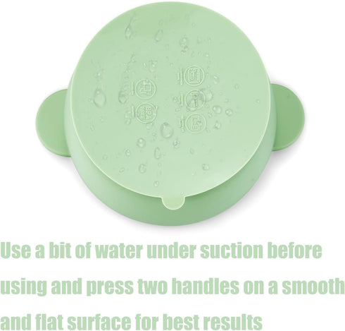 PandaEar 3 Pack Suction Bowls for Baby Toddlers 6-12 Months, Silicone Bowls with Suction for Food Feeding, BPA Free