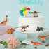RUSON 12 Pcs Mini Dinosaur Animals Figures Toys, Realistic Dinosaur Playset Figurines, Cake Topper Toy Set