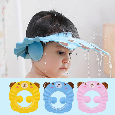 NIOMICO Baby Shampoo Cap Adjustable Toddler Shower Ear Protection Shield Sun Shading Hat