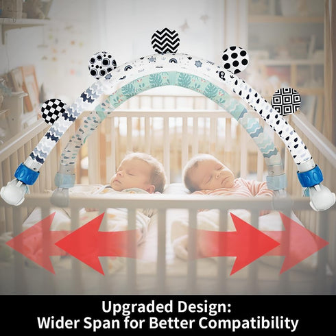 Caterbee Baby Activity Travel Mobile Arch Toy, Black and White Crib Toys (Animal)