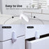 EUDEMON 8 Pack Kids Proofing Safety Drawer Stoppers, Baby Safety Child Proofing Pinch Guards (White)