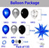135PCS Black and Blue Silver Balloon Garland Kit for Video Game Birthday Graduation Party Baby Shower Decorations