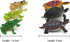 Kvvdi 12 Pcs Small Colorful Plastic Poison Dart Frogs Toy + 8 Pcs Turtles Rainforest Animals