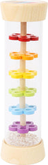 Wooden Rainbow Rainmaker Toy by Small Foot, Rhythm Instrument for Babies, Classic Educational Game
