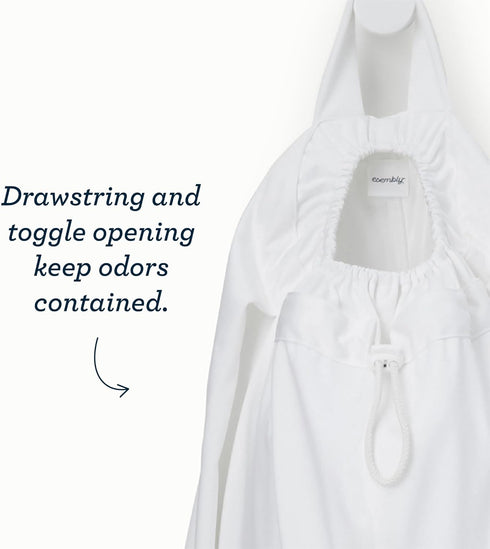 Waterproof Esembly Pail Pouch - Hangable Diaper Liner in Sea Salt