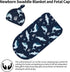 Osvbs Sets Sharks Ocean Baby Stuff Newborn Swaddle Blanket Animal Baby Wrap Blanket Soft with Beanie Hat Gifts