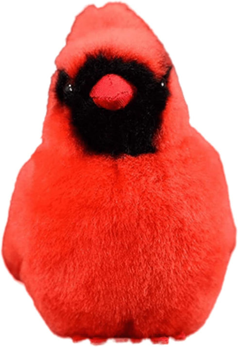 FRANKIEZHOU 5.9" Realistic Northern Cardinal Plush Toy - Bird Gift for Kids, Girls, Home Decor