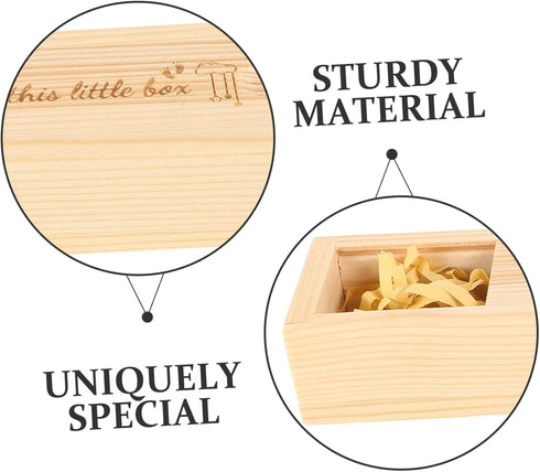 Garneck Pregnancy Announcement Keepsake Box Decorative Wooden Storage Case for Pregnancy Test Mementos Unique