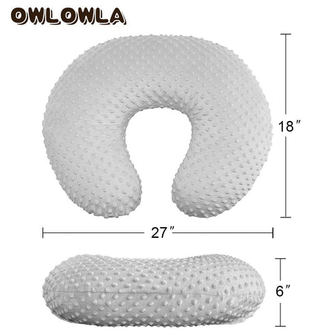 Black Nursing Pillow Cover for Baby Boys and Girls - OWLOWLA