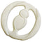 Lulyboo Silicone Baby Teething Ring, Soft Easy Grip Teether for Gums, 0-12 Months, Ivory