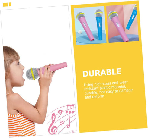 2pcs Microphone Model, Kid Cosplay Play Microphone, Simulation Microphone Party Favors Photo Prop Toy