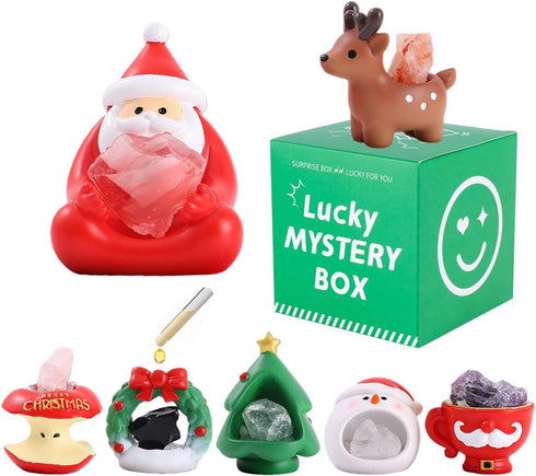 BONTOUJOUR Surprise Box Figures Diamond Crystal Christmas Theme, Mystery Bag Random Design Action