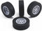 Technical Tires and Wheels Set, Compatible with Major Brand Building Block Brick Toy Accessories, Tyres Dia 62x20 (4pcs)