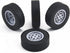 Technical Tires and Wheels Set, Compatible with Major Brand Building Block Brick Toy Accessories, Tyres Dia 62x20 (4pcs)