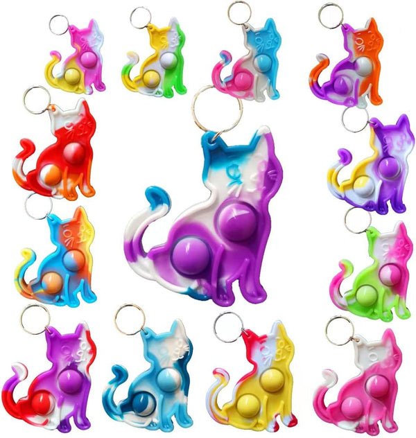 24 Packs Unique Mini Cats Fidget Toys, Funny Summer Present for Kids, Classroom Gifts from Teacher, Birthday Party