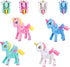 Anditoy 8 Pack Jumbo Unicorn & Dinosaur Deformation Eggs Prefilled Plastic Easter Eggs with Toys Inside for Kids Boys
