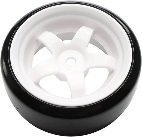 4PCS 12mm Hub Wheels, 1:10 63mm Hard Plastic RC Drift Cars On Road Touring Racing Bald Tires for Traxxas HSP Tamiya