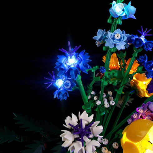 Kyglaring LED Lighting Kit for Lego Icons Wildflower Bouquet 10313 Model Building Kit - Classic Version (No Lego Set)