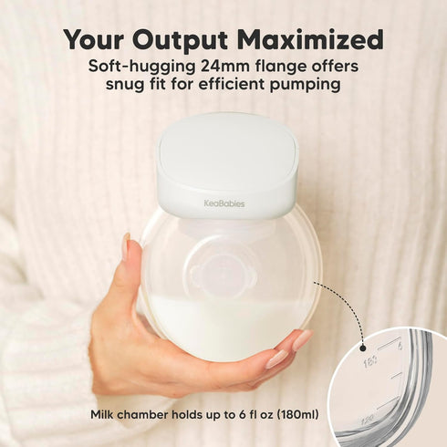 24mm S10 KeaBabies Breast Pump Hands Free, Wireless Breast Pump Wearable - Double Electric Breast Pumps Portable, On