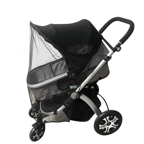 Universal Stroller Sun Cover Black+Mesh Net, UV Protection Shade for Baby Stroller, Buggy, Pram, Travel