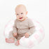 Set Pink Checkered Fitted Crib Sheets & Nursing Pillow Cover for Baby Boys and Girls