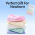 CoekMoed 5 Pcs Baby Muslin Washcloth, Soft Newborn Face Towel, Cotton Extra Absorbent Burp Cloths for Baby,Breathable