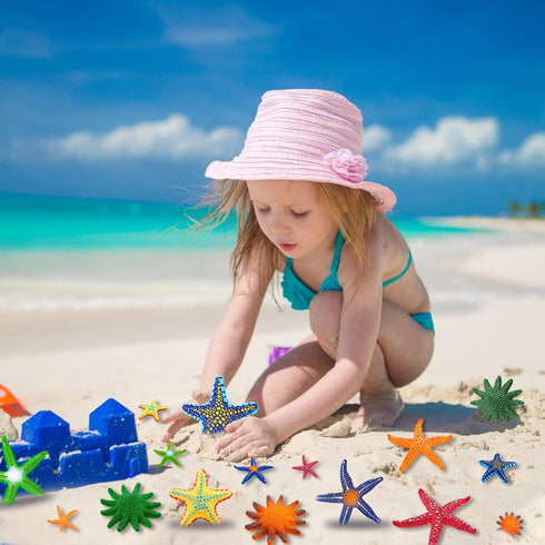 16 Summer Swimming Swimming (2 YUJUN Pieces Big Diving Pool Toys, Beach Colorful Starfish Underwater Pool Toys Soft
